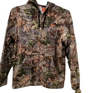 Plythal Camo Full Zip Hunting Jacket Photoflange SzMed Lightweight Chest 44 Deer